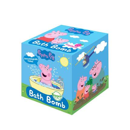 Peppa Pig dzirkstošā vannas bumba 165g, aveņu