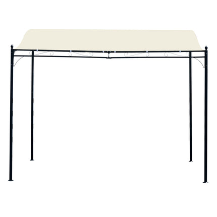 Pergola dārza lapenes nojumes telts, metāla, krēmkrāsas, 297x297 cm