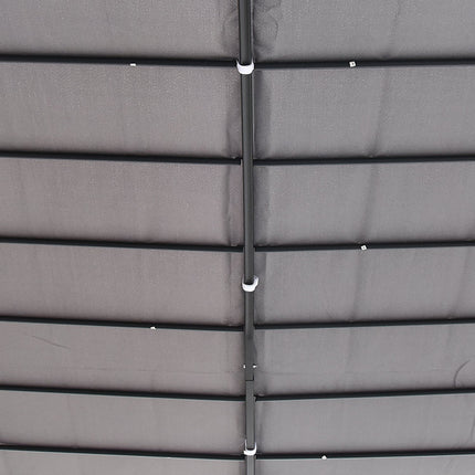 Pergola dārza lapene, lapenes nojume, metāla, pelēka, 297x297 cm