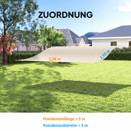 Pergolas nojume, 3x3m, ūdensizturīgs poliesters