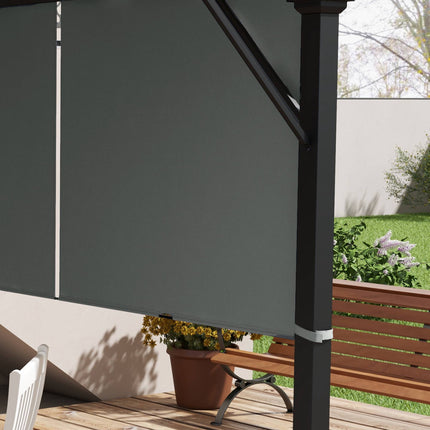 Pergolas nojume, UV aizsardzība, 3x3m, tumši pelēka