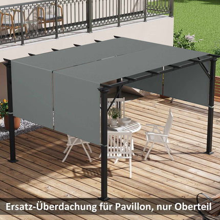 Pergolas nojume, UV aizsardzība, 3x3m, tumši pelēka