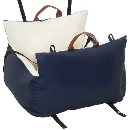 Mājdzīvnieku autokrēsliņš, 2 siksnas, mazgājami pārvalki, <5kg, zils