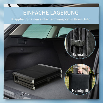Mājdzīvnieku rampa, saliekama alumīnija suņu rampa, neslīdoša, vieglajām automašīnām, kravas automašīnām, apvidus automašīnām, līdz 40 kg, bagāžnieka rampa