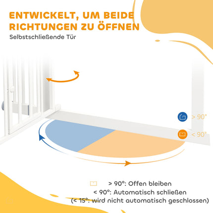 Mājdzīvnieku drošības vārtiņi, bez urbšanas, automātiski aizveras, regulējami no 74 līdz 101 cm