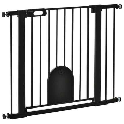 Mājdzīvnieku drošības vārtiņi, tērauda, ​​regulējami 75-103 cm, melni