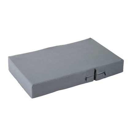 Mājdzīvnieku kāpnes, salokāms divpakāpju mājdzīvnieku apakšklājs kaķiem un suņiem, pelēks, garums 45 cm, platums 39 cm, augstums 20 cm