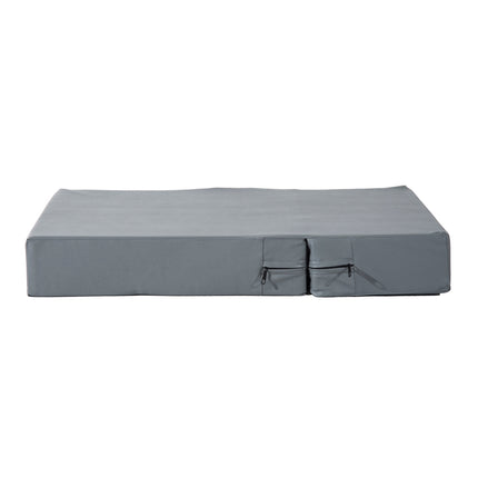Mājdzīvnieku kāpnes, salokāms divpakāpju mājdzīvnieku apakšklājs kaķiem un suņiem, pelēks, garums 45 cm, platums 39 cm, augstums 20 cm