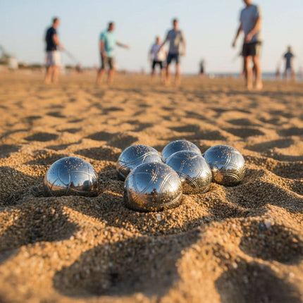 Petanka boules komplekts, 6 bumbiņas ar futrāli un aksesuāriem