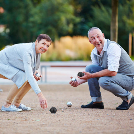 Petanka boules komplekts, 8 bumbiņas ar pārnēsāšanas somu