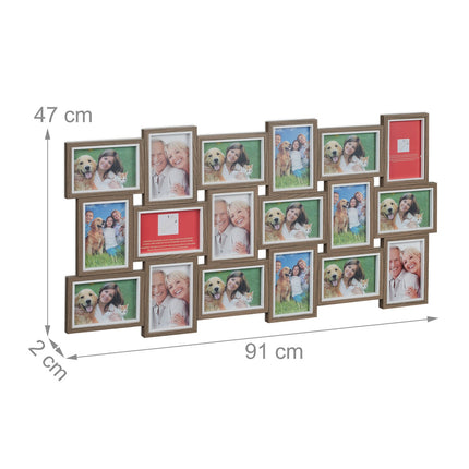 Foto rāmis ar kolāžu 18 fotogrāfijām