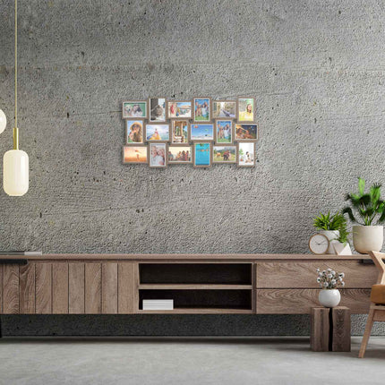 Foto rāmis ar kolāžu 18 fotogrāfijām