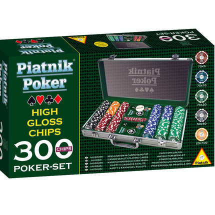 Piatnik pokera komplekts ar 300 žetoniem