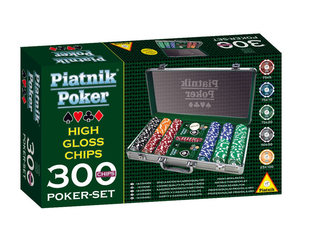 Piatnik pokera komplekts ar 300 žetoniem