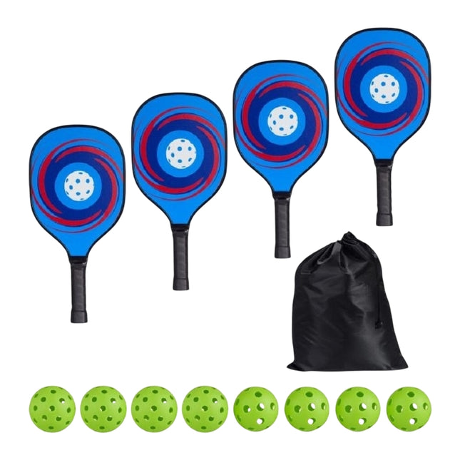 Piklbola komplekts 4 raketes un 8 bumbiņas