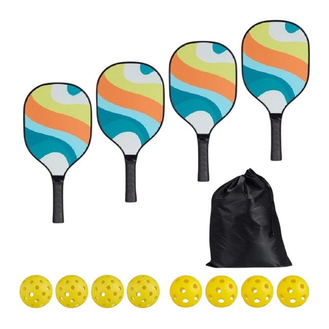 Piklebola komplekts 4 raketes un 8 bumbiņas