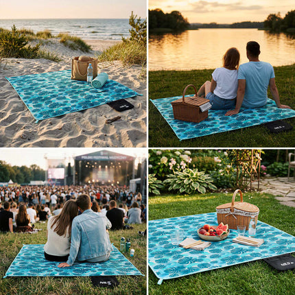 Piknika sega 200x200 cm, ūdensnecaurlaidīga, izolēta pamatne
