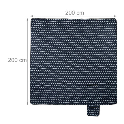 Piknika sega 200 x 200 cm viļņots raksts