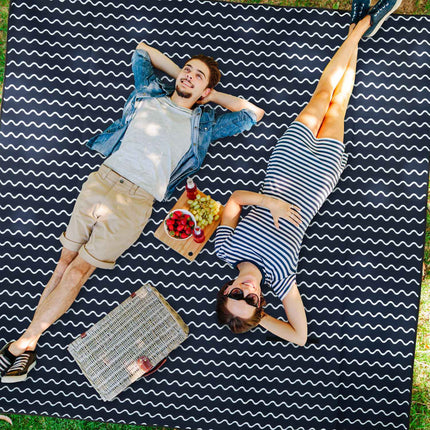 Piknika sega 200 x 200 cm viļņots raksts