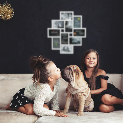 10 fotoattēlu kolāža rāmī