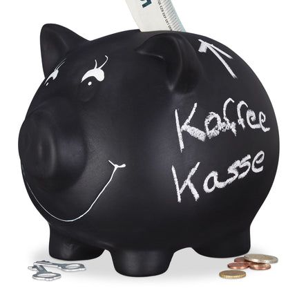 Piggy bank for labeling