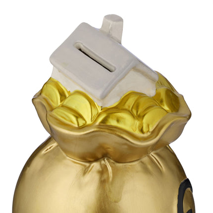 Piggy bank in money bag