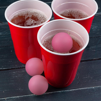 Rozā alus tenisa bumbiņu komplekts, 100 gab.