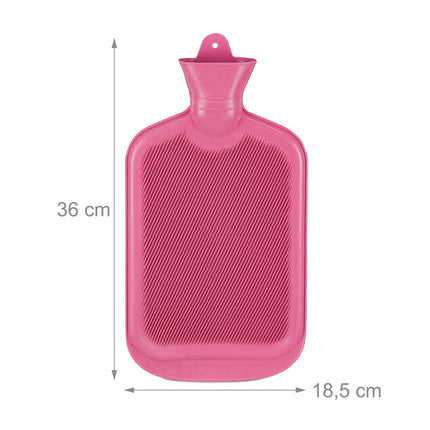 Rozā karstā ūdens pudele 2L