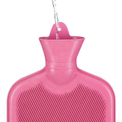 Rozā karstā ūdens pudele 2L