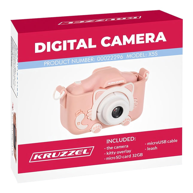 Rozā Kruzzel AC22296 digitālā kamera