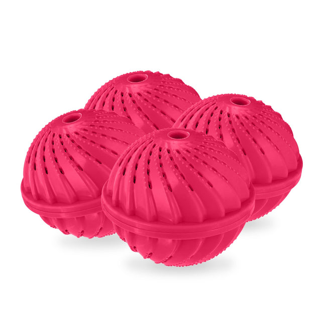 Pink Laundry Balls, Set of 4 – Eco-Friendly, Reusable