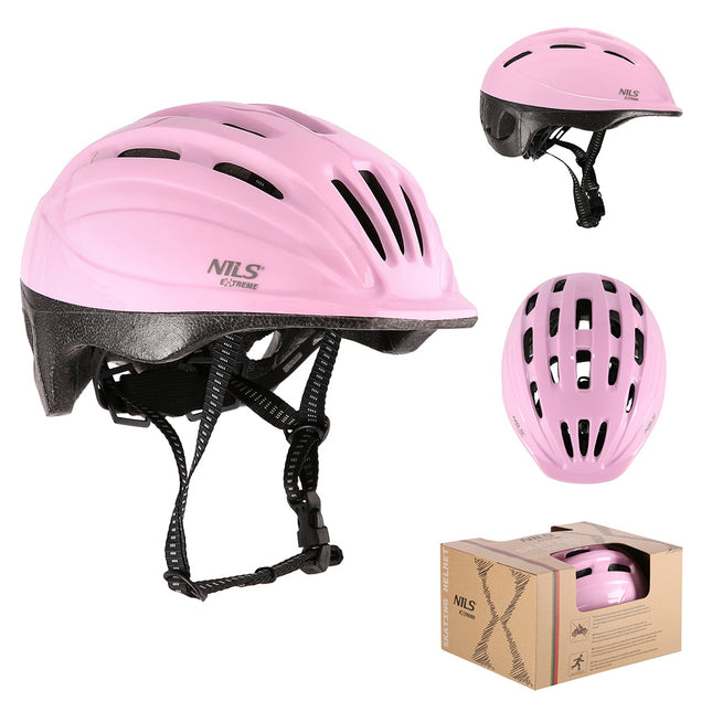 Rozā vidēja izmēra ķivere, izmērs 52-56 cm