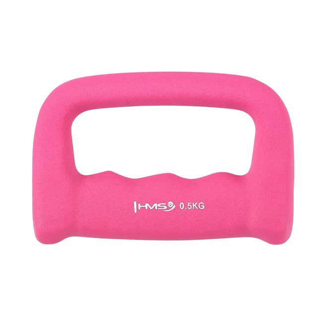 Rozā neoprēna hantele 0,5 kg