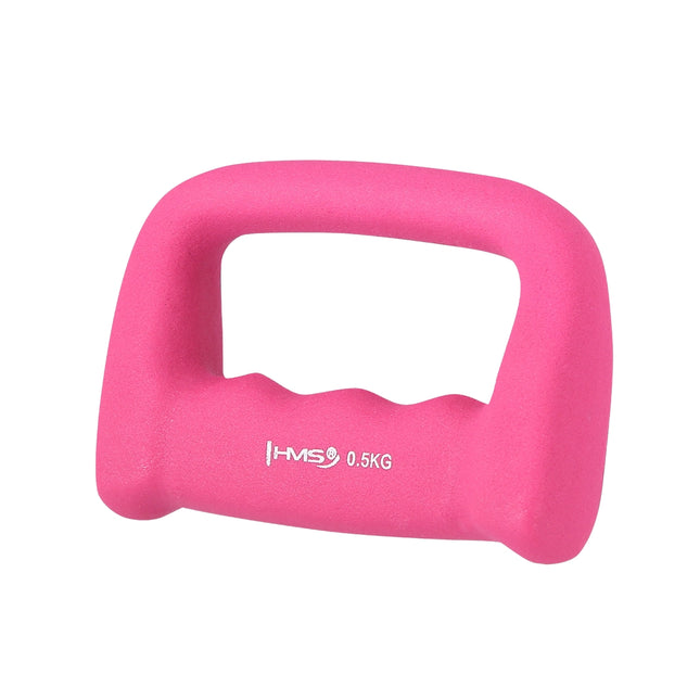 Rozā neoprēna hantele 0,5 kg