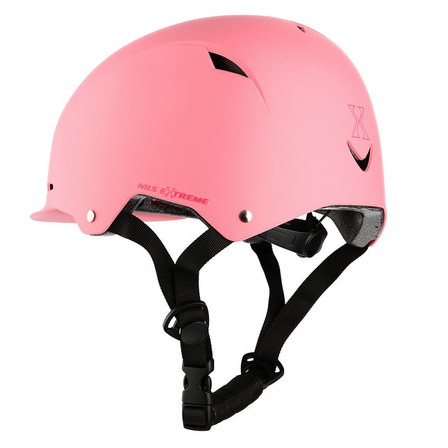 Rozā XS izmēra ķivere, 49-54 cm, viegla, regulējama