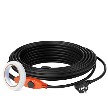 Pipe Heating Cable 9 m with Built-in Thermostat, 23 W/m, IP68