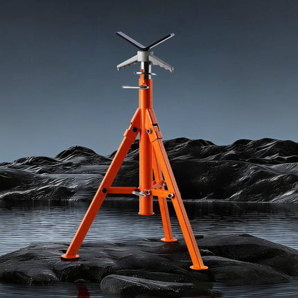Pipe Jack Stand, 2500 lb V-Head, 27-52 in Adjustable