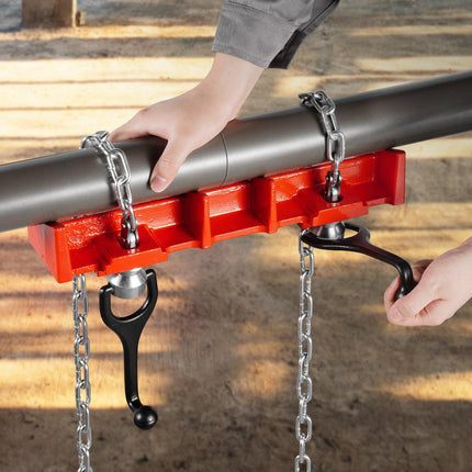 Pipe Welding Vise, 1/2-8 in, Dual Chain Cast Iron