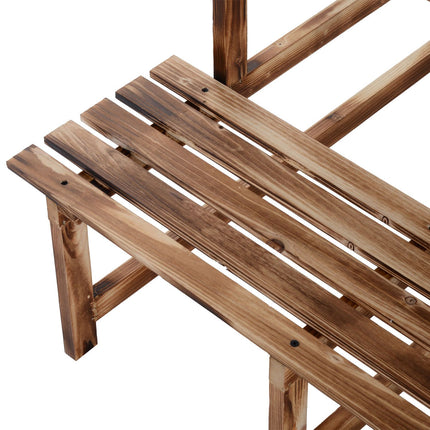 Wooden plant stand, 3-level flower shelf for garden and balcony