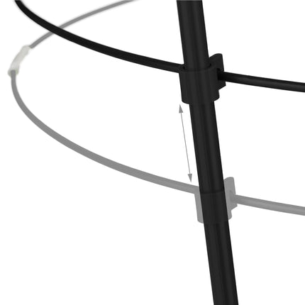 Augu balsts 76 cm melns, 2 gab. komplekts