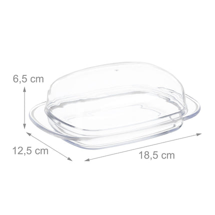 Plastmasas sviesta trauku komplekts, 3 gab., ar vākiem