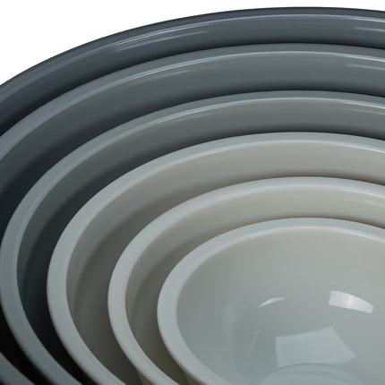 Plastmasas maisīšanas bļodu komplekts, 6 daļas, ligzdošanas dizains