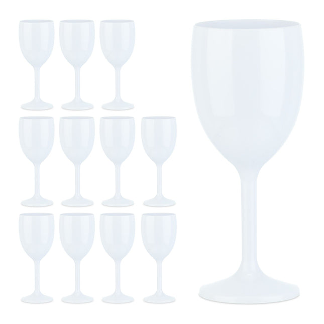 Plastmasas vīna glāzes - 12 glāžu komplekts