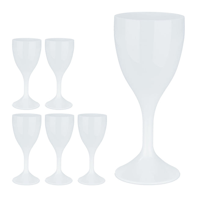 Plastmasas vīna glāzes, 6 gab. komplekts