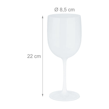 Plastmasas vīna glāzes, 6 gab. komplekts