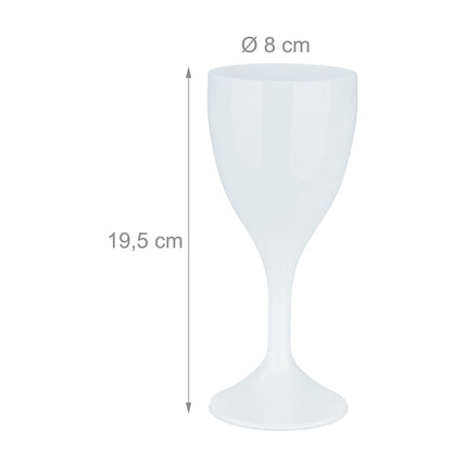Plastmasas vīna glāzes, 6 gab. komplekts