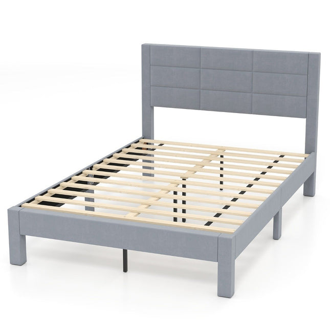 Platformas gultas rāmis 200x140 cm matracim, pelēks samts