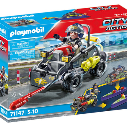 Playmobil City Action taktiskā vienība - daudzpusīgs kvadracikls, 71147