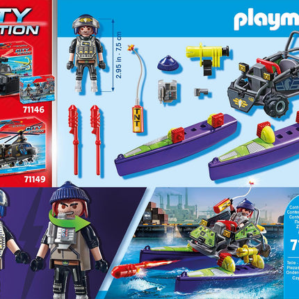 Playmobil City Action taktiskā vienība - daudzpusīgs kvadracikls, 71147