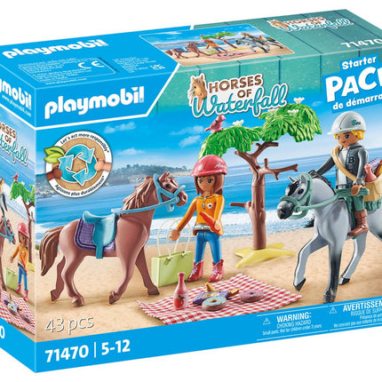 Playmobil 71470 Ūdenskrituma zirgi Jāšanas brauciens uz pludmali ar Amēliju un Benu